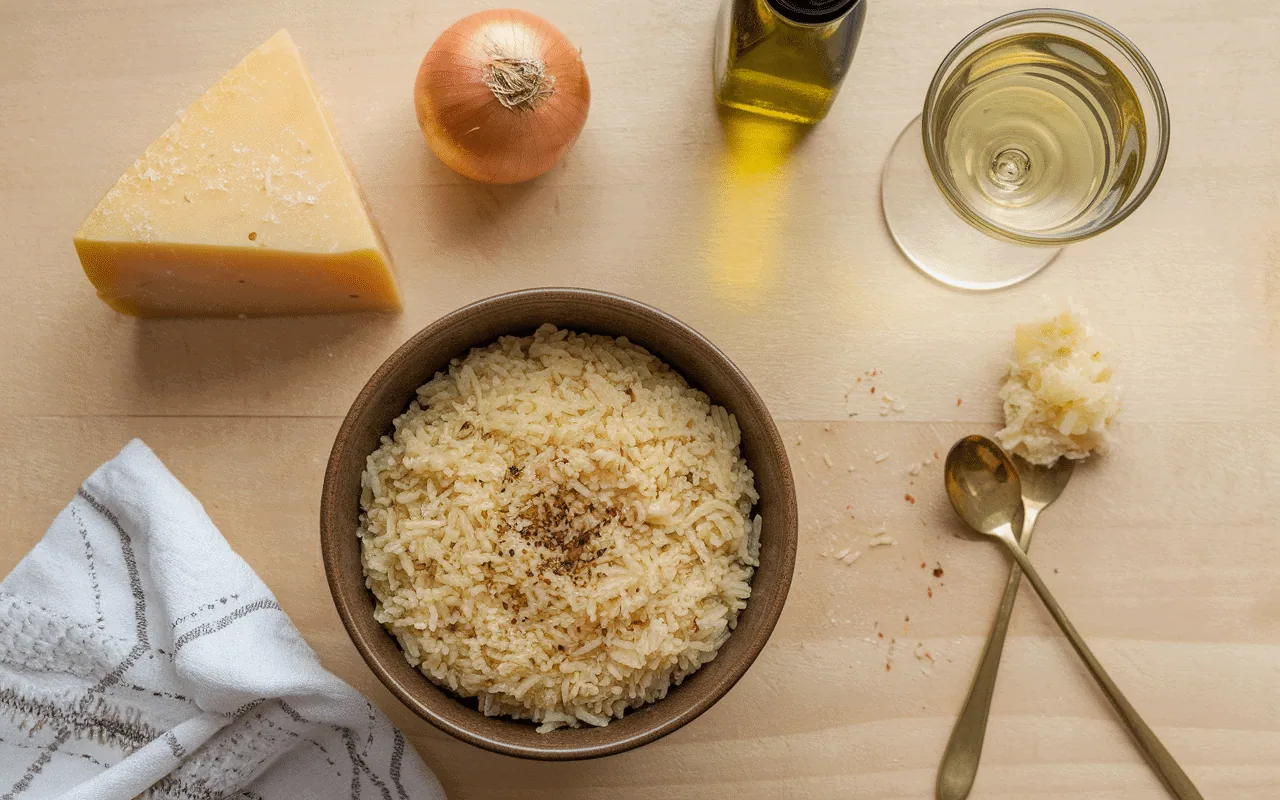 Ingrédients risotto a zafferano photo optimisée