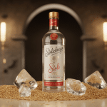 bouteille stolichnaya stoli vodka premium grains de blé glace