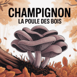 champignon la poule des bois massif sous chêne en forêt d'automne