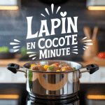 Lapin cocotte minute doré avec légumes en cocotte moderne