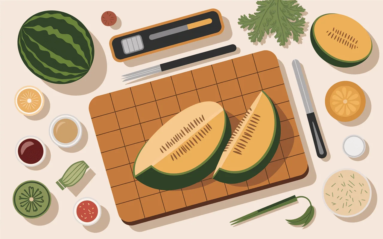 poid melon découpe cuisine