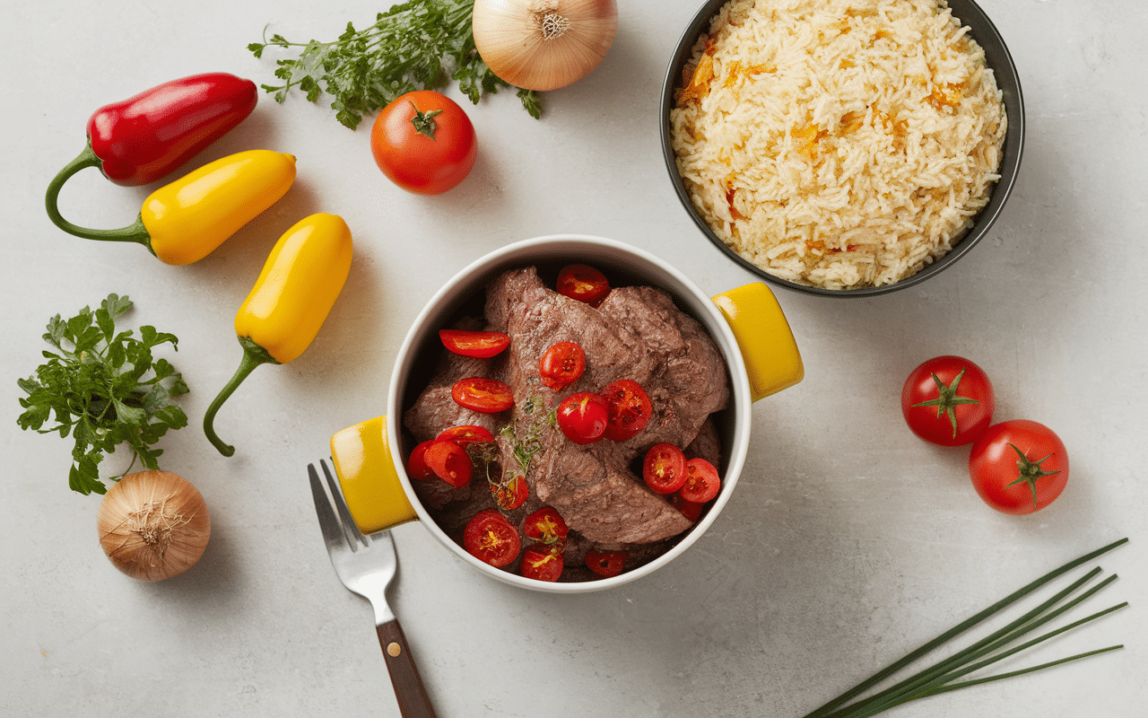 ingrédients pour recette poivrons farcis