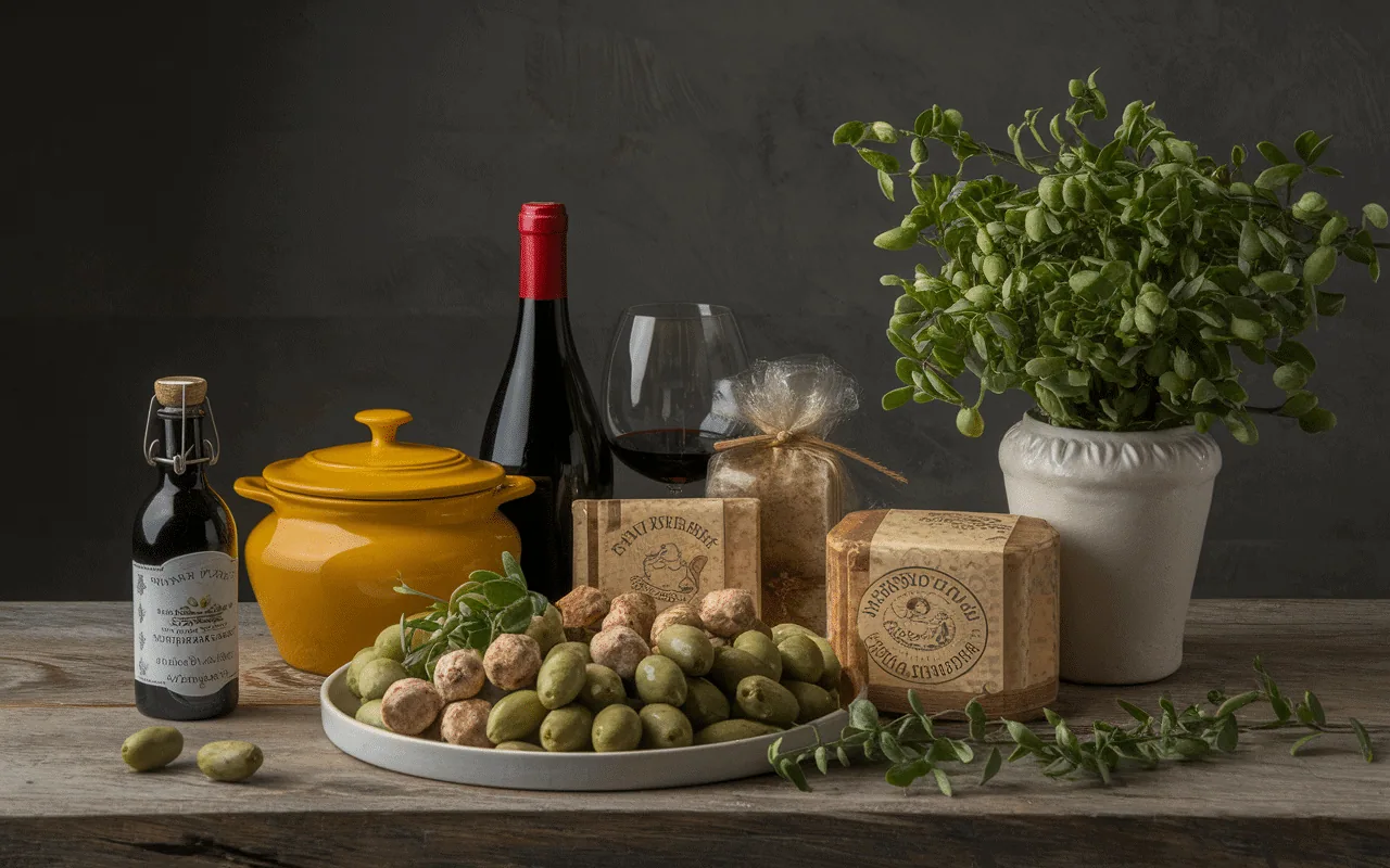 Spécialités la civette gardéenne miel olives vin