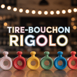 Tire bouchon rigolo fantaisie sur table ambiance conviviale
