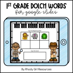 1st Grade Dolch Words for Google Slides