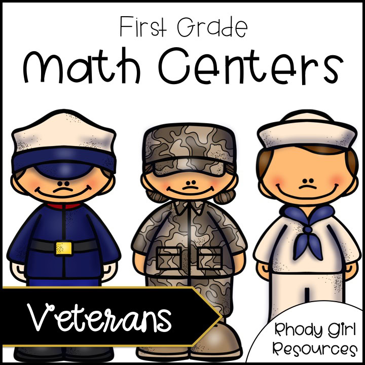 1st Grade Math Centers: Veterans Day