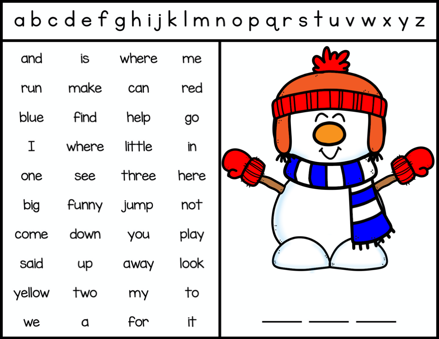 Digital Sight Word Games (Snowman Melt) - Image 3