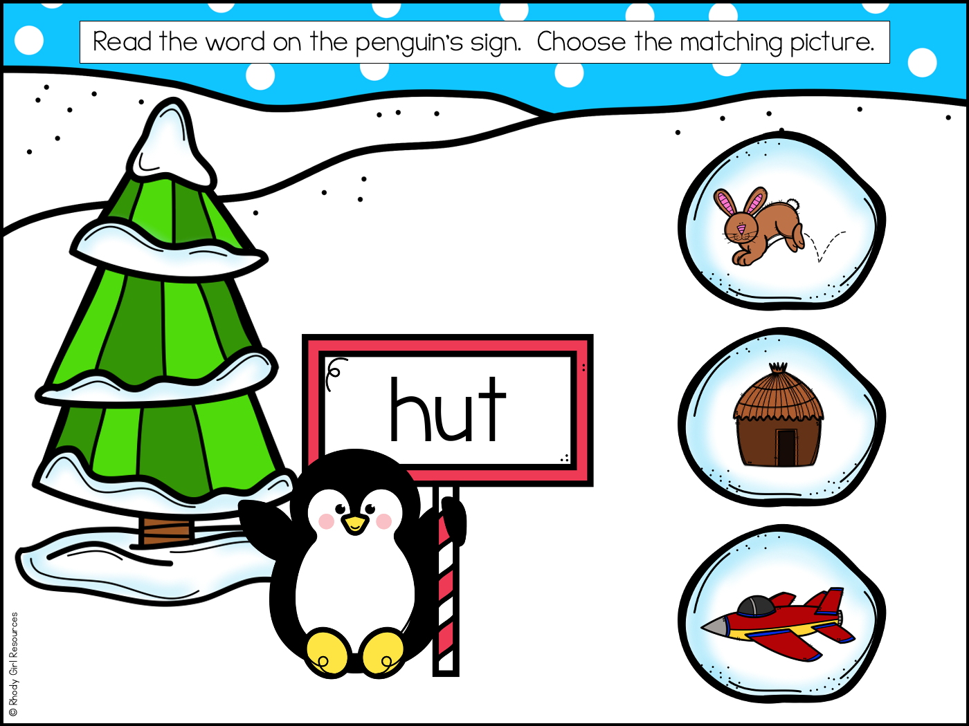 Winter CVC Words for Google Slides™ - Image 3
