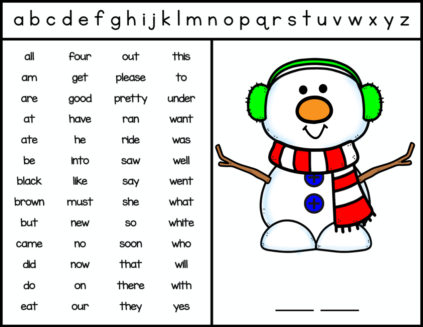 Digital Sight Word Games (Snowman Melt) - Image 4
