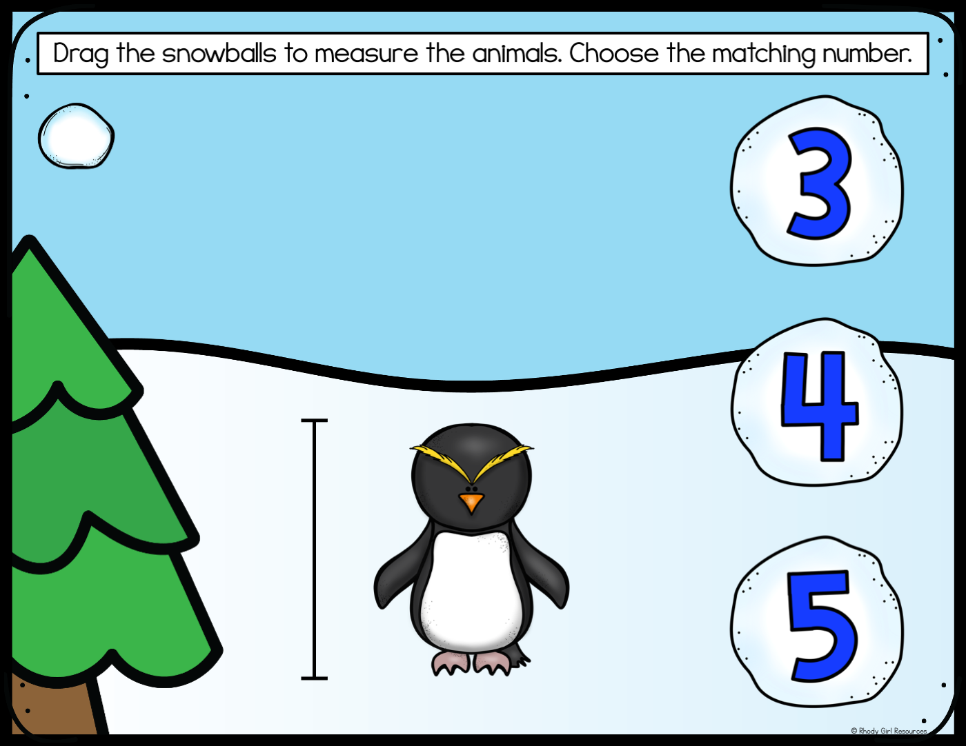 Winter Nonstandard Measurement for Google Slides - Image 5