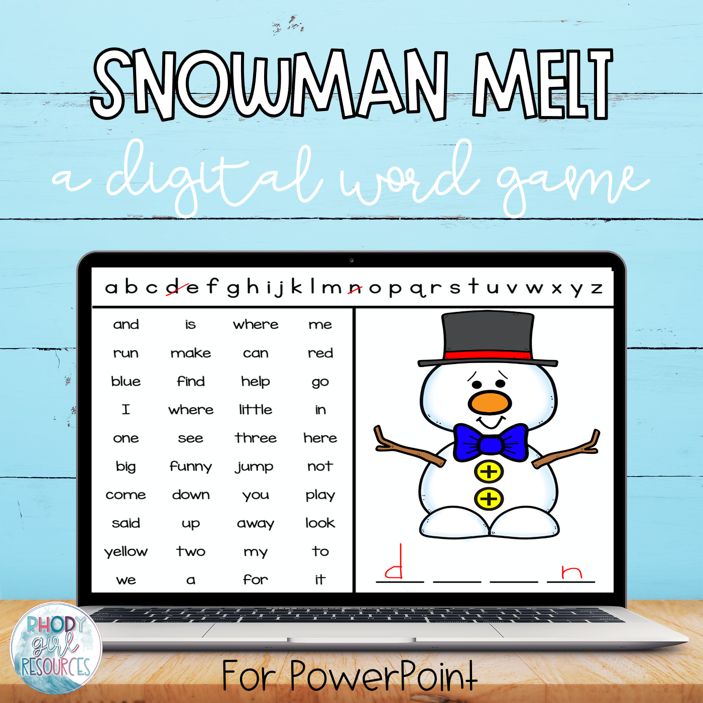 Digital Sight Word Games (Snowman Melt)