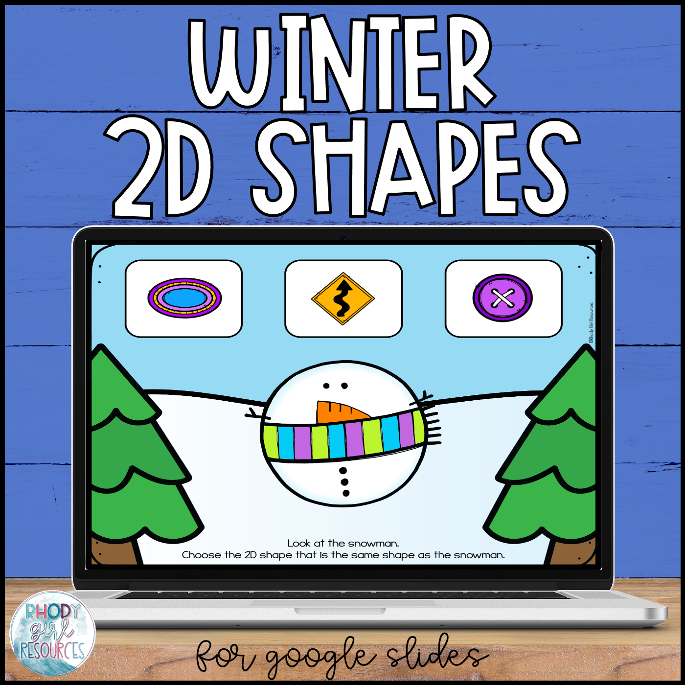 Winter 2D Shapes for Google Slides