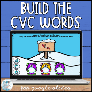 Winter CVC Words for Google Slides
