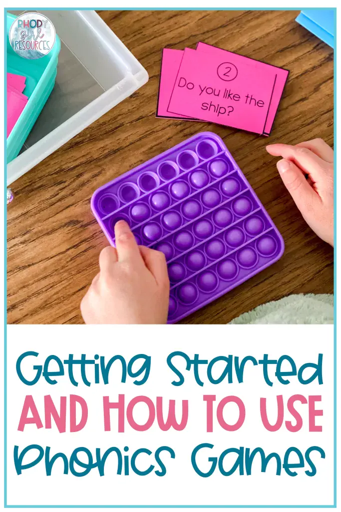 A child playing the popper version of phonics games