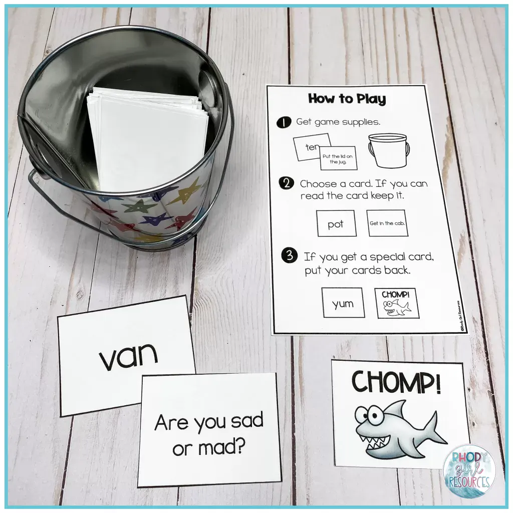 CVC version of phonics games in the classroom