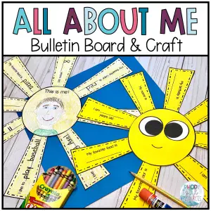 Beginning of the Year All About Me Craft for a Back to School Bulletin Board