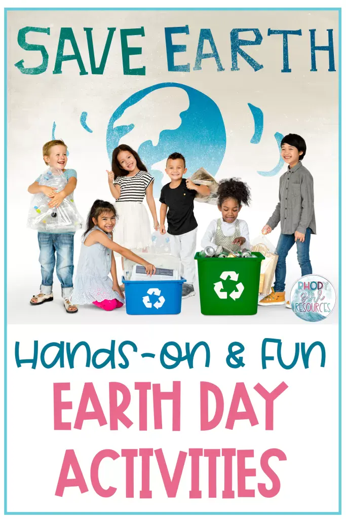 Six kids recycling and modeling to Earth day activities for kindergarten.
