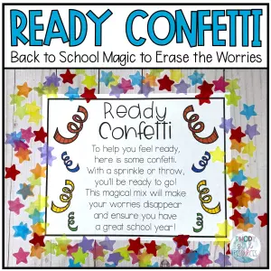 Ready Confetti Poem for Back to School First Day Activities or Meet the Teacher