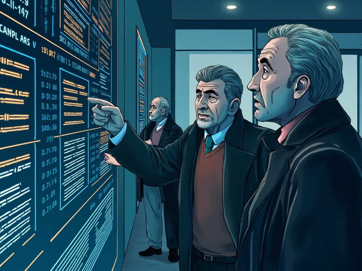 저축은행 예금 금리 하락에 불안감을 느끼는 중장년층의 모습