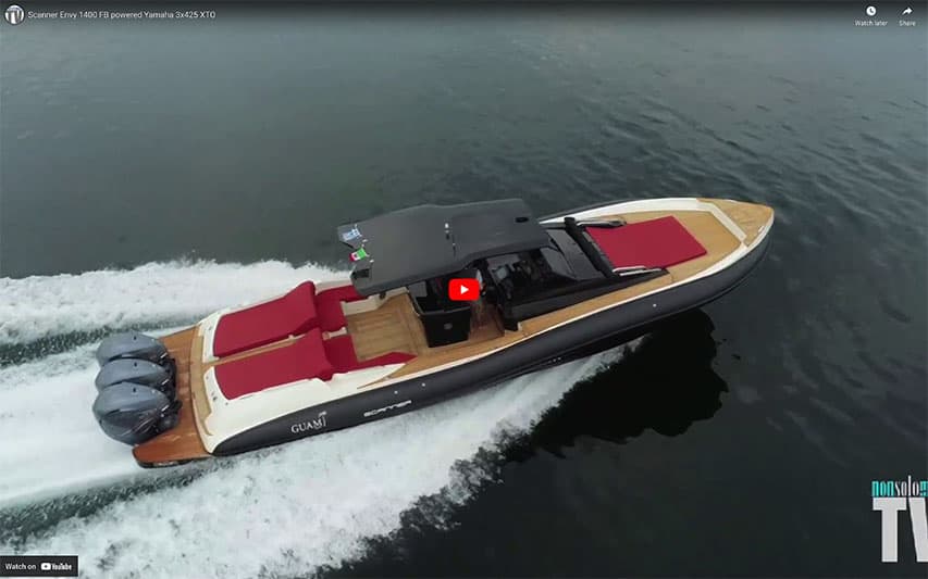 Yamaha 3 x 425 XTO Powers Scanner Envy 1400 FB RIB Scanner Envy 1400 FB Powered Yamaha 3 x 425 XTO @ RIBs ONLY - Home of the Rigid Inflatable Boat