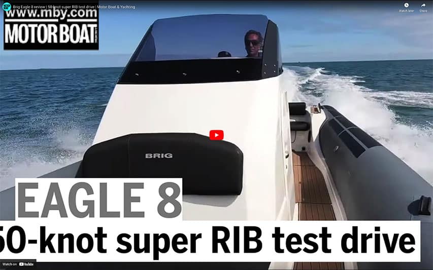 BRIG Eagle 8: 50-Knots Super RIB Test 50-knot Super RIB Test Drive Brig Eagle 8 @ RIBs ONLY - Home of the Rigid Inflatable Boat