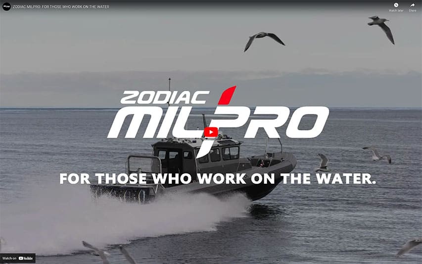 Zodiac Milpro™ RIBs: For Those Who Work on the Water Zodiac Milpro Rigid Inflatable Boats: For Those Who Work on the Water @ RIBs ONLY - Home of the Rigid Inflatable Boat