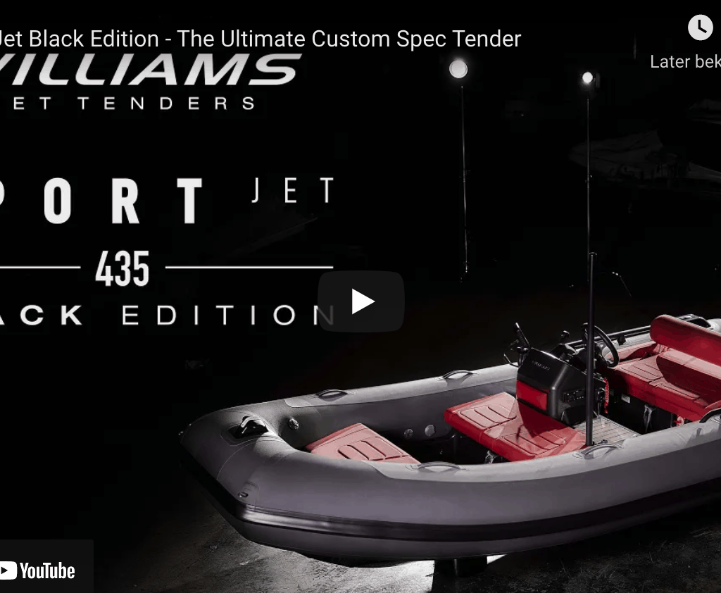 Williams SportJet Black Edition Tender SportJet Black Edition Tender RIB Williams @ RIBs ONLY - Home of the Rigid Inflatable Boat
