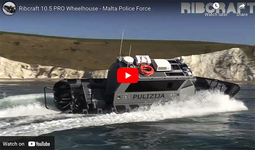 Solid RIBCRAFT PRO 10.5 for Malta Police Force Ribcraft 10.5 PRO Malta Police Force @ RIBs ONLY - Home of the Rigid Inflatable Boat