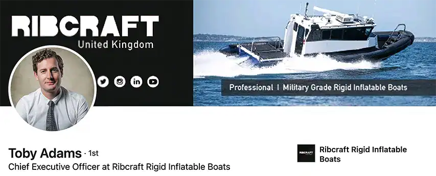 CEO Toby Adams LinkedIn @ RIBs ONLY - Home of the Rigid Inflatable Home