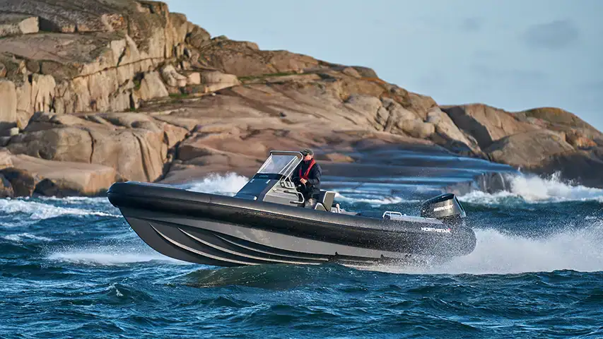 A RIB in planing behaviour @ RIBs ONLY - Home of the Rigid Inflatable Boat