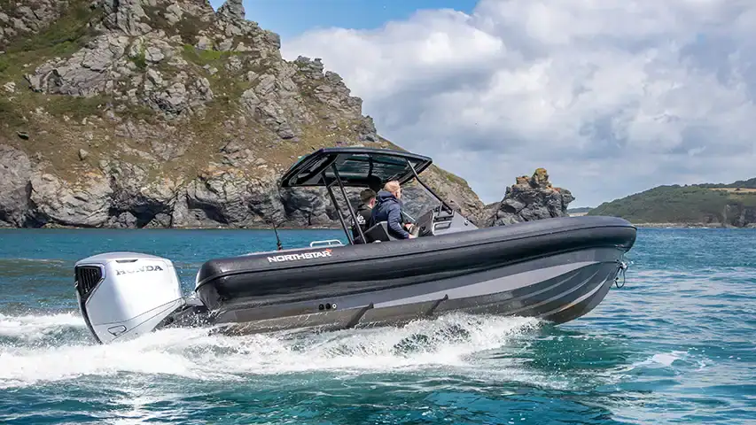 RIB Hull Shapes Explained Honda powered Northstar's stepped hull @ RIBs ONLY - Home of the Rigid Inflatable Boat