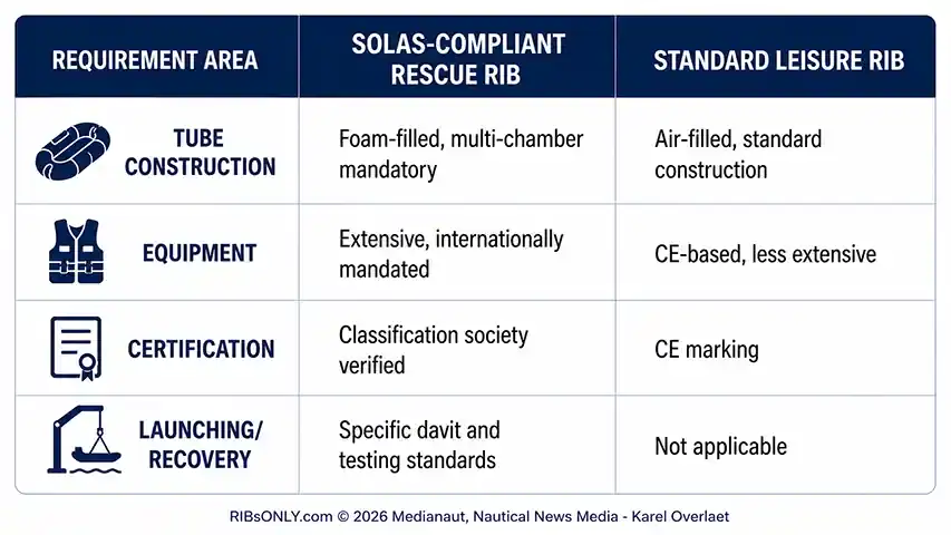 SOLAS RIB Requirements Explained SOLAS-Compliant vs Standard Leisure RIB Requirements @ RIBs ONLY - Home of the Rigid Inflatable Boat