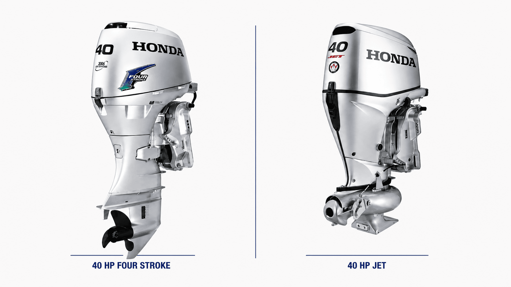 A Honda 40 hp in waterjet and propeller version @ RIBs ONLY - Home of the Rigid Inflatable Boat