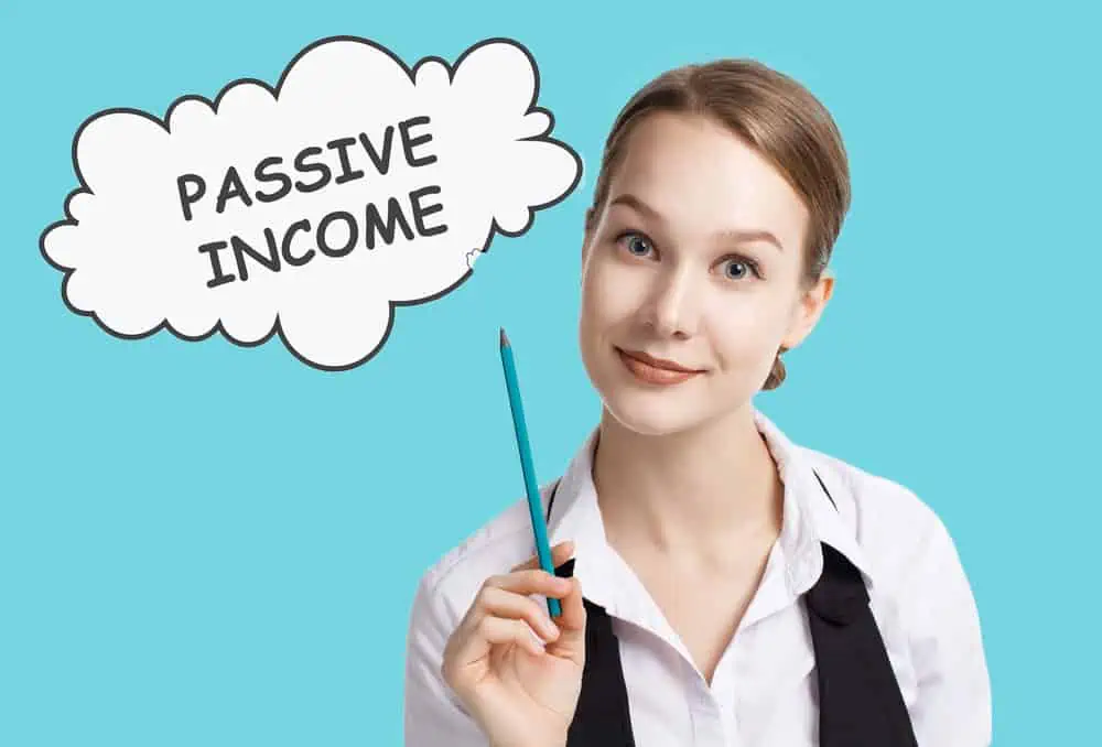 A woman thinking about passive income