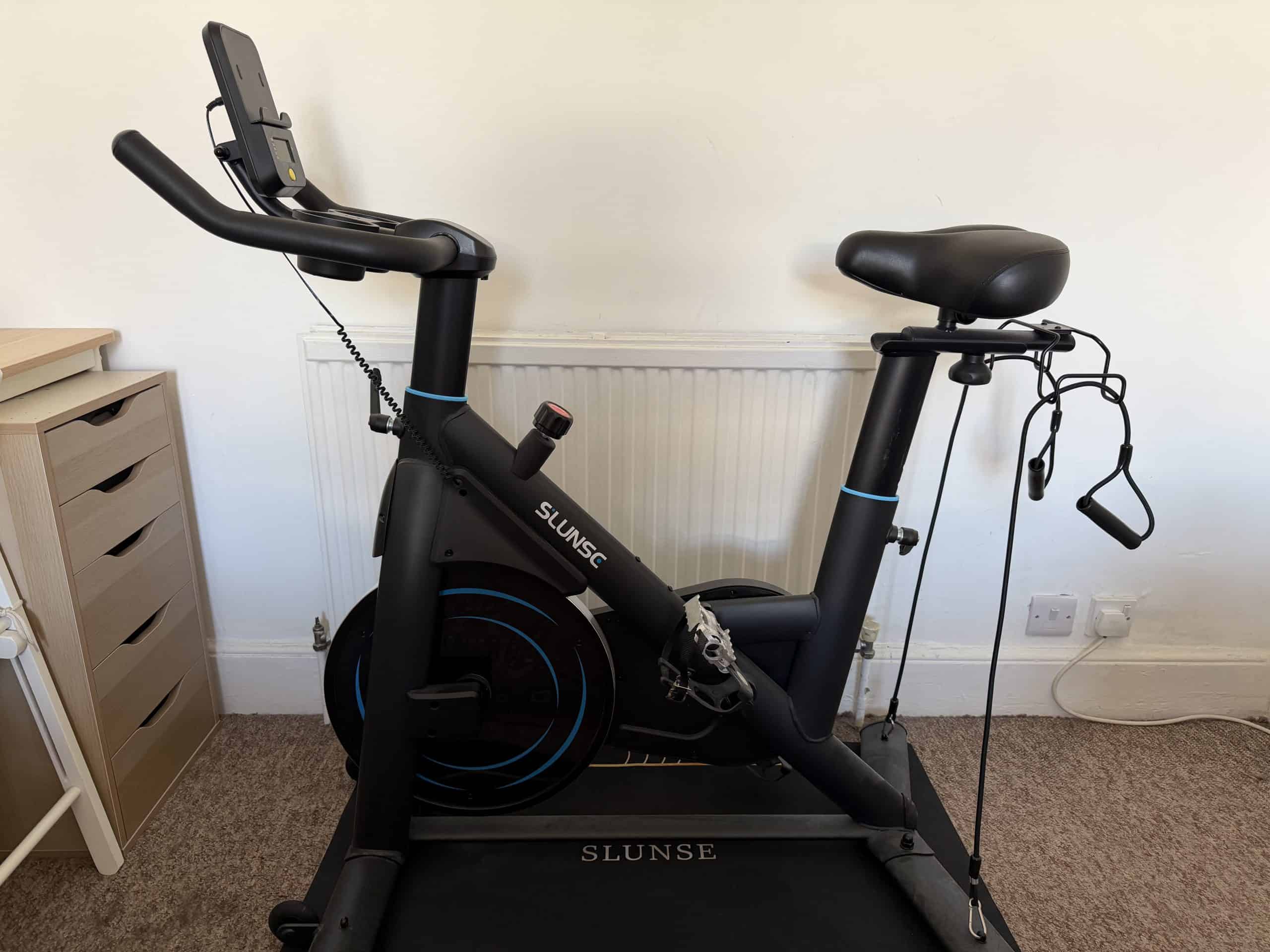 My exercise bike in my bedroom at home