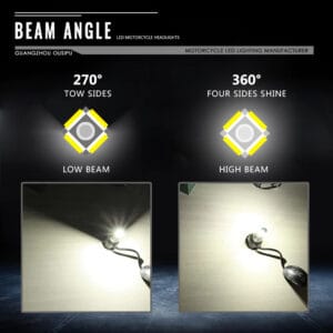 RTD M02H 42W H4 LED Headlight For Universal Bikes/Scooters (1 Piece)