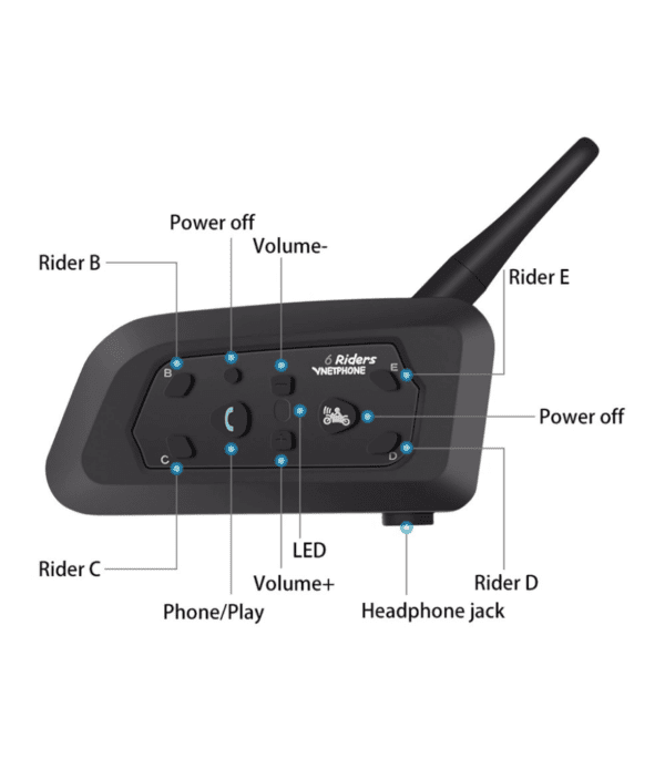 Vnetphone V6 Motorcycle Helmet Bluetooth Intercom