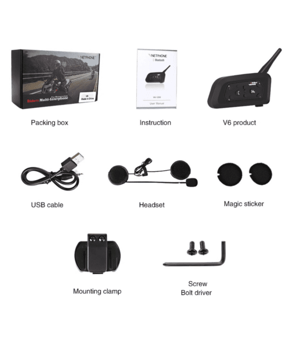 Vnetphone V6 Motorcycle Helmet Bluetooth Intercom