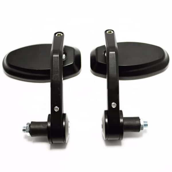 Bar End Mirrors Oval For 7/8" Handle Bar End Motorcycle Rear View Side Mirrors
