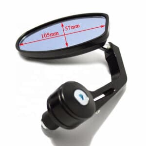 Bar End Mirrors Oval For 7/8