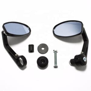 Bar End Mirrors Oval For 7/8" Handle Bar End Motorcycle Rear View Side Mirrors
