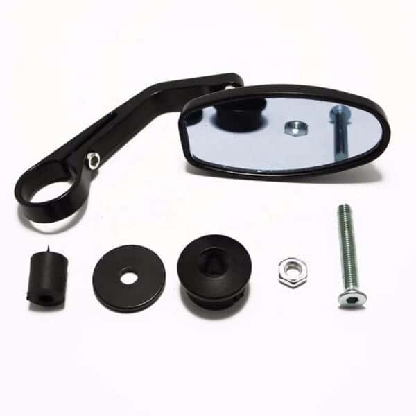 Bar End Mirrors Oval For 7/8" Handle Bar End Motorcycle Rear View Side Mirrors