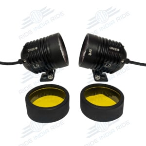 HJG L9X 90W CREE 9 LED Fog Light Auxiliary For Motorcycles With Yellow Filter (2 Pcs)