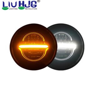 HJG 7 Inch 110W Minus LED Headlight For Royal Enfield, Mahindra Thar, Jeep.