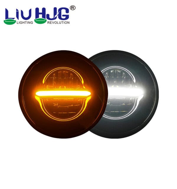 HJG 7 Inch 110W Minus LED Headlight For Royal Enfield, Mahindra Thar, Jeep.