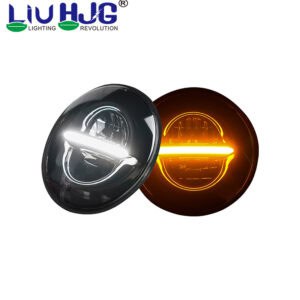 HJG 7 Inch 110W Minus LED Headlight For Royal Enfield, Mahindra Thar, Jeep.