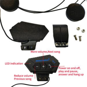 BT12 Wireless Headphone Speaker for Motorcycles Helmet Hands-Free Helmet Headset