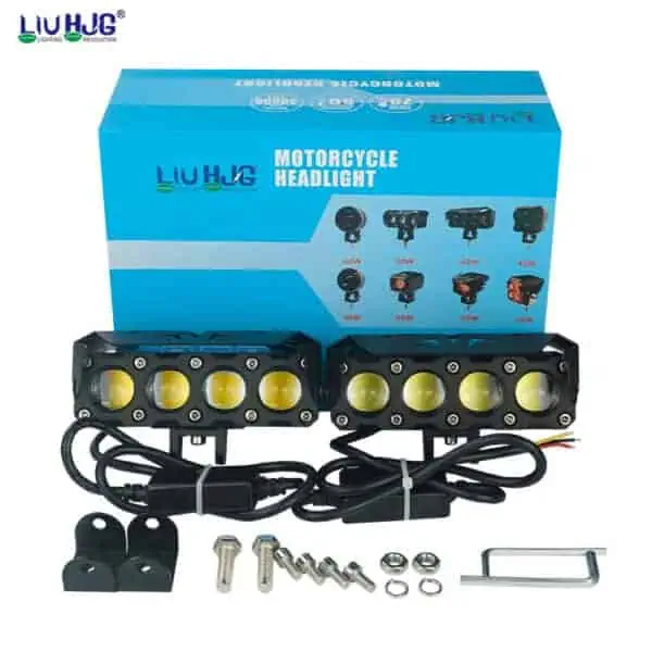 HJG Mega Drive 4 Lens Dual Color Yellow/White LED Fog Lights
