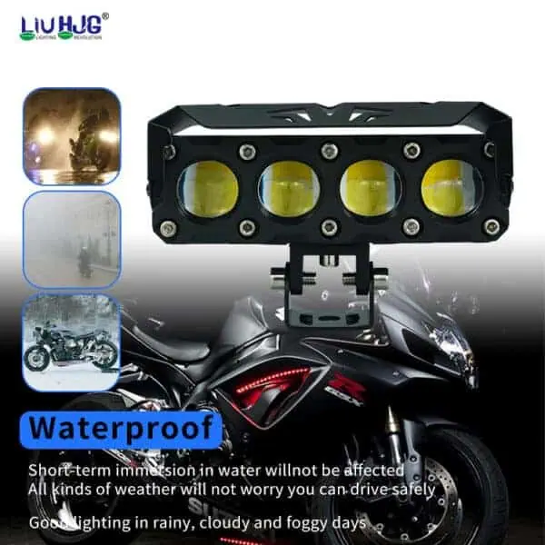 HJG Mega Drive 4 Lens Dual Color Yellow/White LED Fog Lights