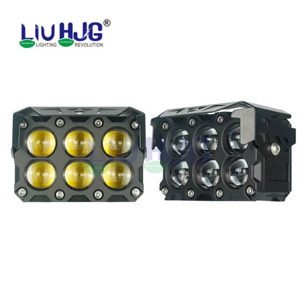 HJG Original Mega Drive 6 Lens Dual Color Yellow/White LED Fog Lights (Pair)